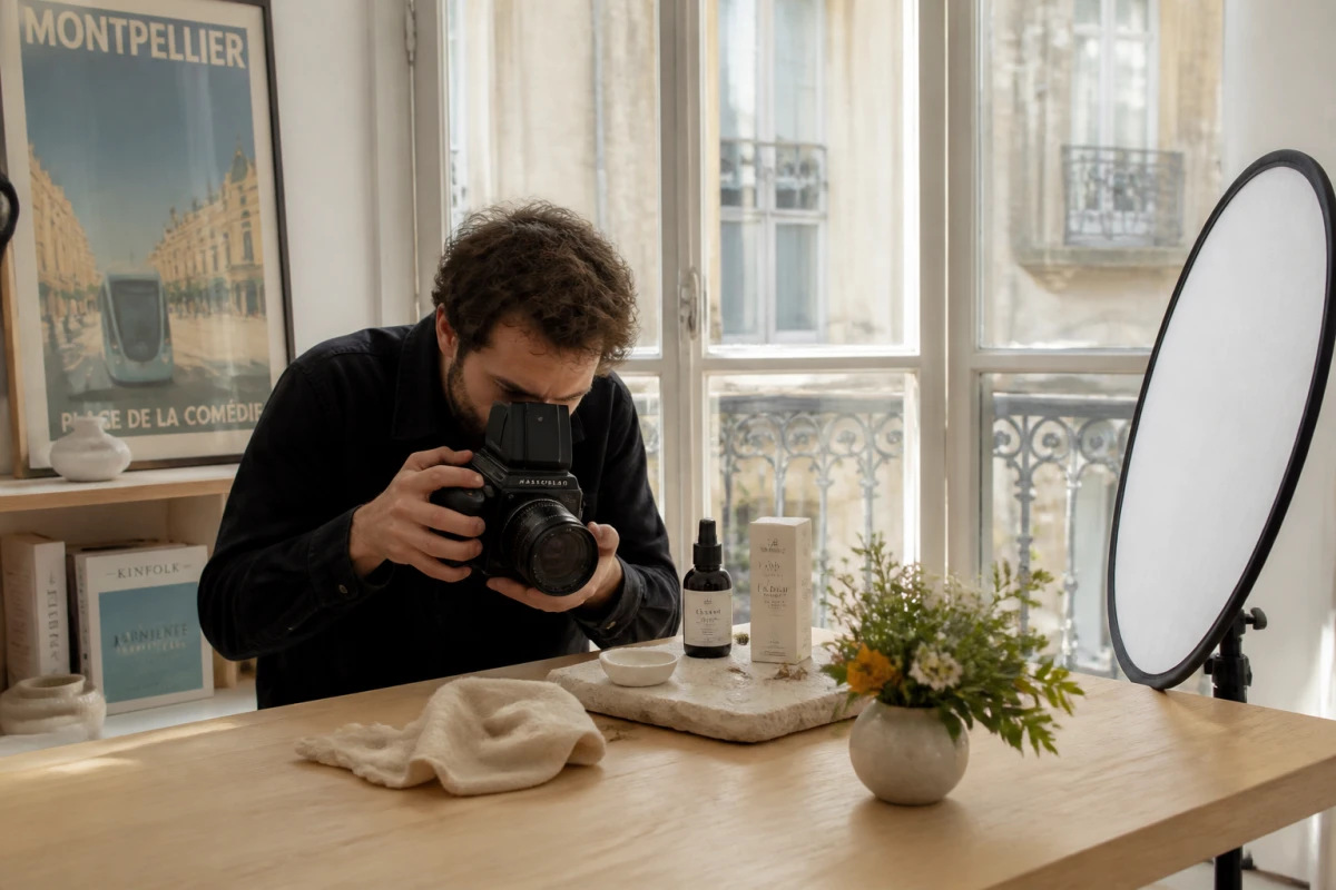 Photographe pour packshots et catalogue produits à Baillargues